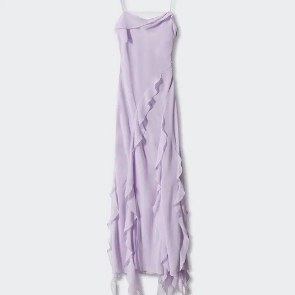 COPY - Mango purple ruffle dress size Small w/ tags. - Picture 2 of 3